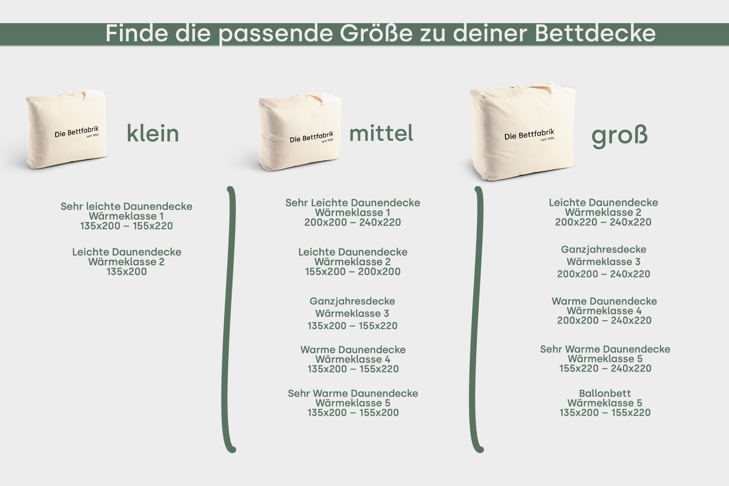 Aufbewahrungstasche für Bettdecken – Die Bettfabrik